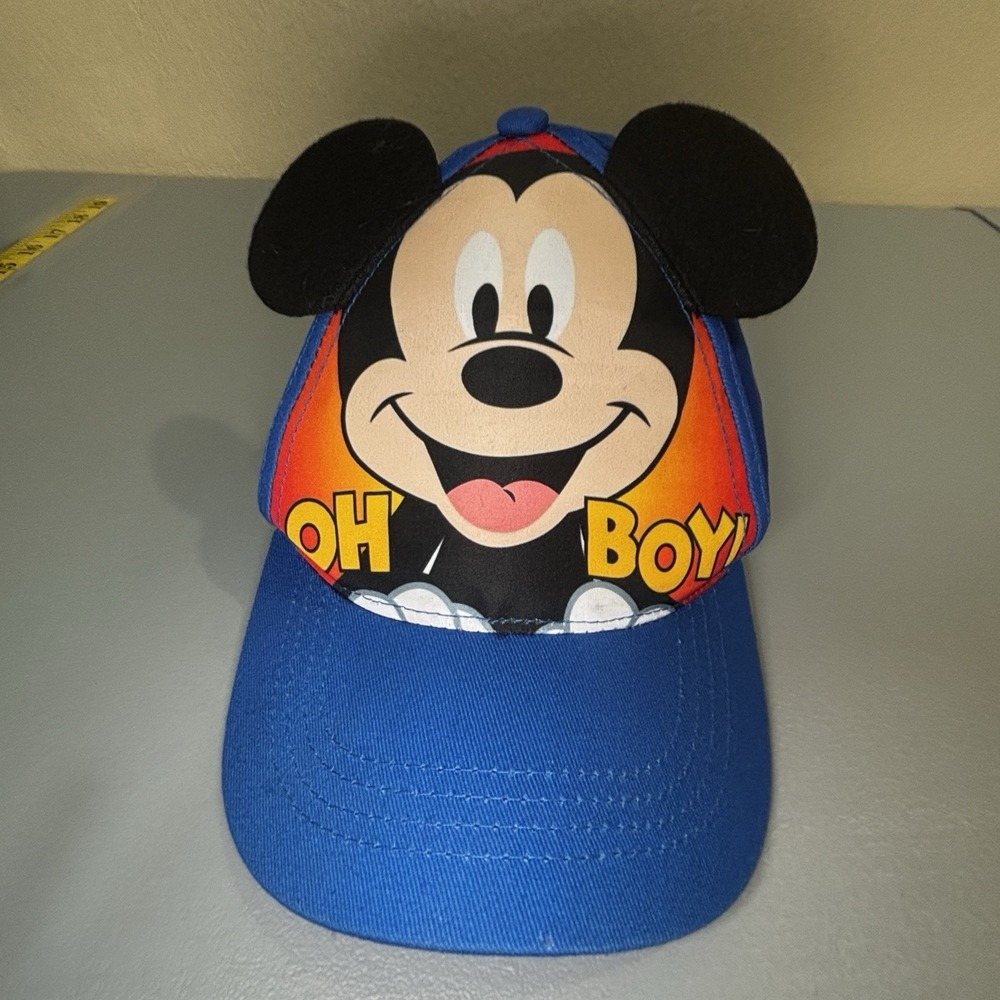 Disney Mickey Mouse "Oh Boy" Youth Hat Kids Adjustable Strap Baseball Hat Cap